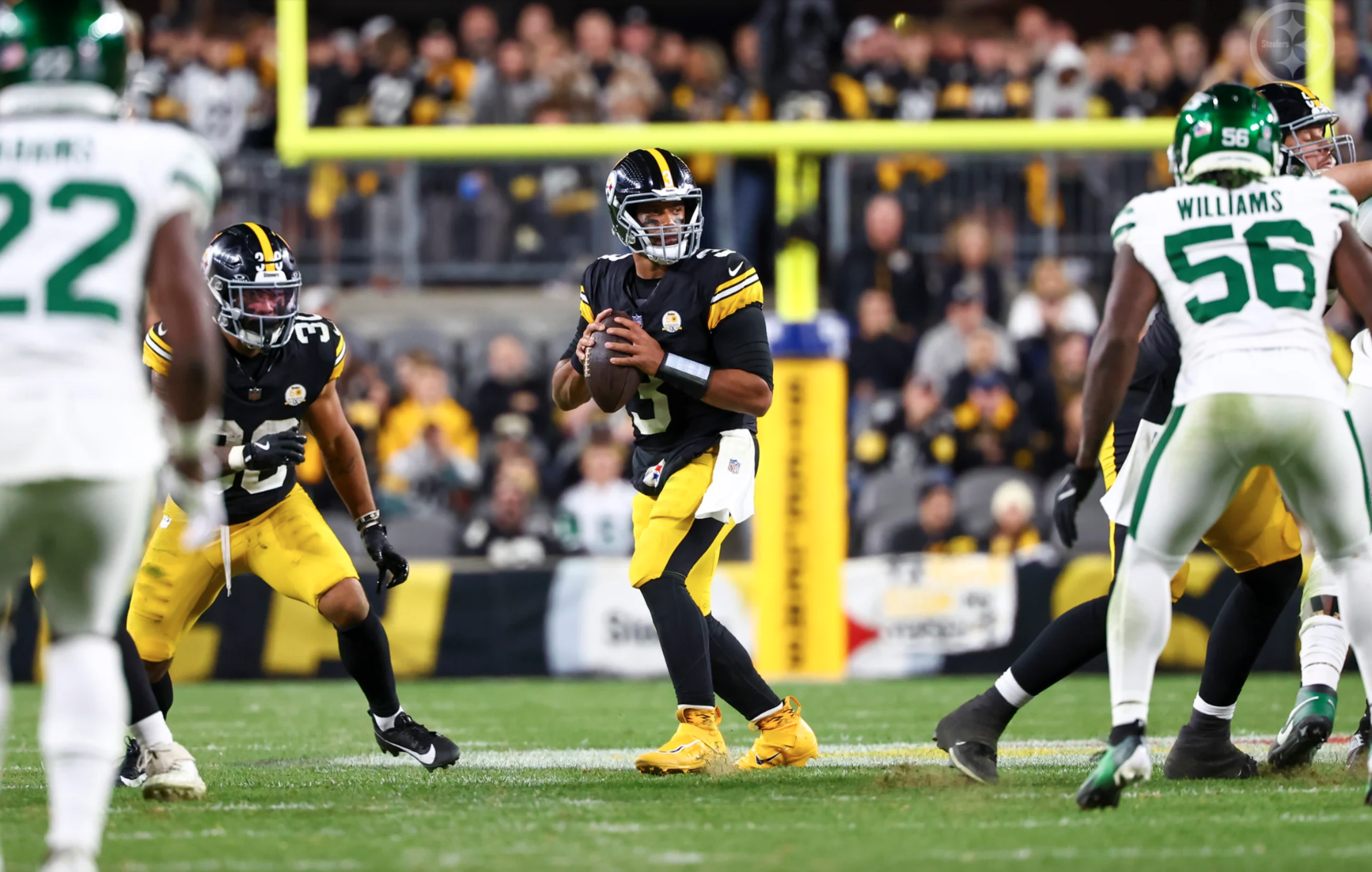 Woman Disrupts Steelers Jets Game by Running onto the Field with Pro